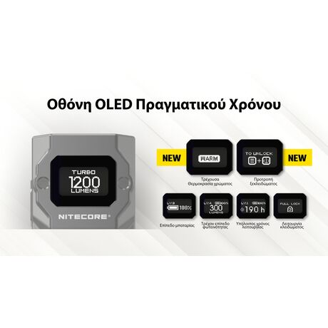 ΦΑΚΟΣ LED NITECORE TUP2, MCT, 1200lm, Black