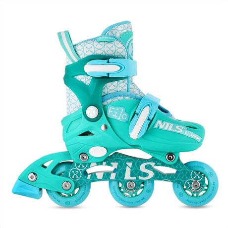 Αυξομειούμενα Roller Nils Extreme NA13102 FILO INLINE SKATES Τιρκουάζ Extra Small (26-29)