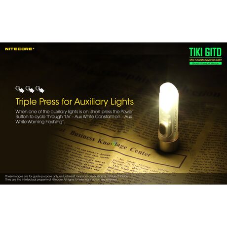 ΦΑΚΟΣ LED NITECORE TIKI GITD, Glow-In-The-Dark, USB-C, 300 lumens