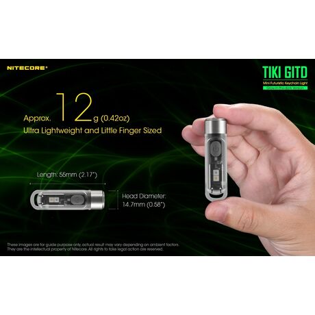 ΦΑΚΟΣ LED NITECORE TIKI GITD, Glow-In-The-Dark, USB-C, 300 lumens