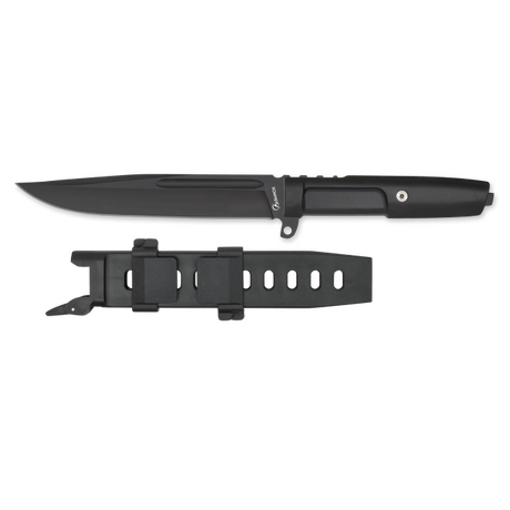 ΜΑΧΑΙΡΙ Albainox Tactical black knife. Rubber handle. ABS, 32874