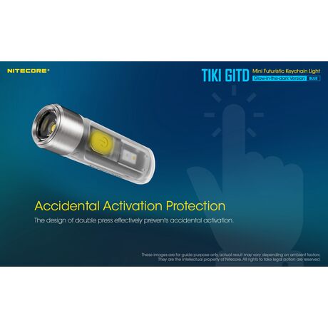 ΦΑΚΟΣ LED NITECORE TIKI GITD Blue, Glow-In-The-Dark, USB-C, 300 lumens