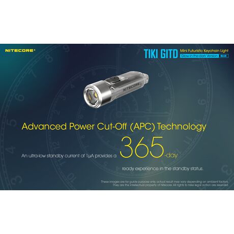 ΦΑΚΟΣ LED NITECORE TIKI GITD Blue, Glow-In-The-Dark, USB-C, 300 lumens
