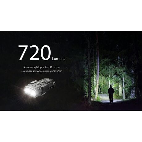 ΦΑΚΟΣ LED NITECORE TIP3, Μπρελοκ, Rechargeable, Blue