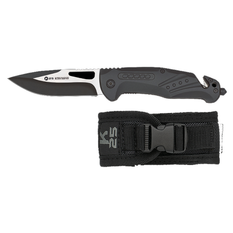 Σουγιάς K25 tactical black aluminium penknife, 25008