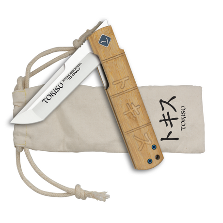 ΣΟΥΓΙΑΣ TOKISU Tokisu pocket knife. Bamboo.Ball bearing, Bl.8.9cm, 25286