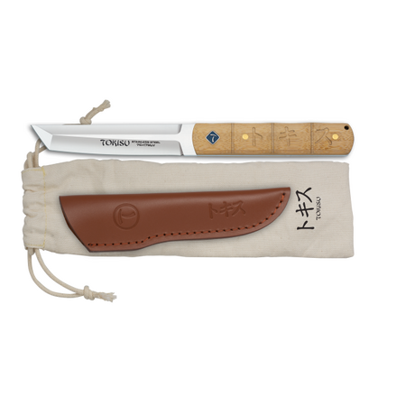 ΜΑΧΑΙΡΙ TOKISU bamboo knife. Leather sheath, 32810