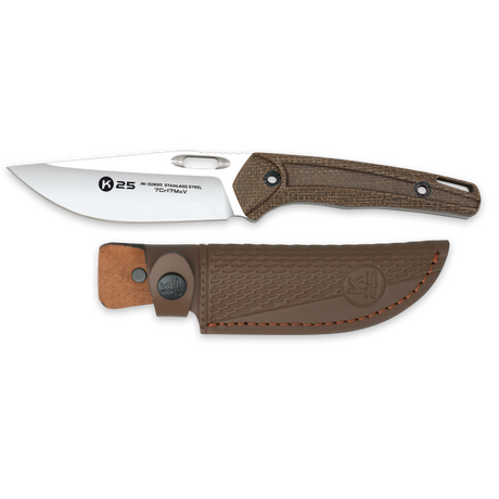 ΜΑΧΑΙΡΙ K25 caramel micarta knife. Blade 11 cm, 32820