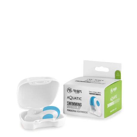 Ρινοασπίδα Κολύμβησης Swimming Noseclip Aquatic – Μπλε / Λευκό 47050