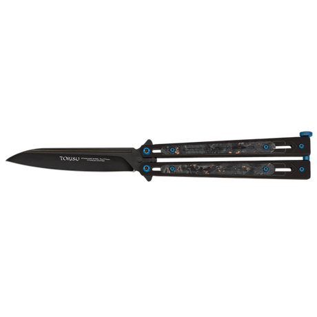 Σουγιάς TOKISU balisong. Bright black steel, 02259