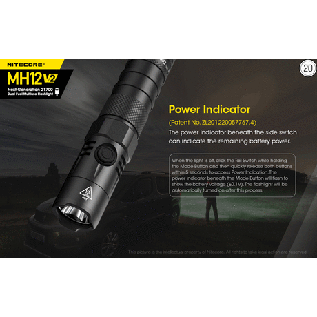 ΦΑΚΟΣ LED NITECORE MULTI TASK HYBRID MH12 V2, 1200lumens