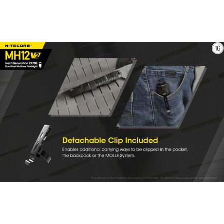 ΦΑΚΟΣ LED NITECORE MULTI TASK HYBRID MH12 V2, 1200lumens