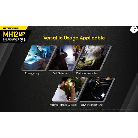 ΦΑΚΟΣ LED NITECORE MULTI TASK HYBRID MH12 V2, 1200lumens