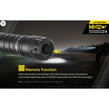 ΦΑΚΟΣ LED NITECORE MULTI TASK HYBRID MH12 V2, 1200lumens