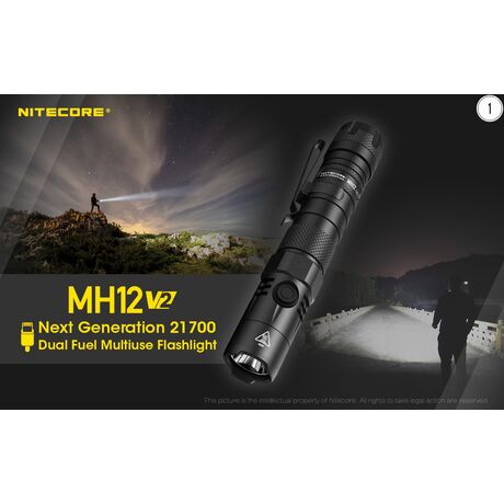 ΦΑΚΟΣ LED NITECORE MULTI TASK HYBRID MH12 V2, 1200lumens