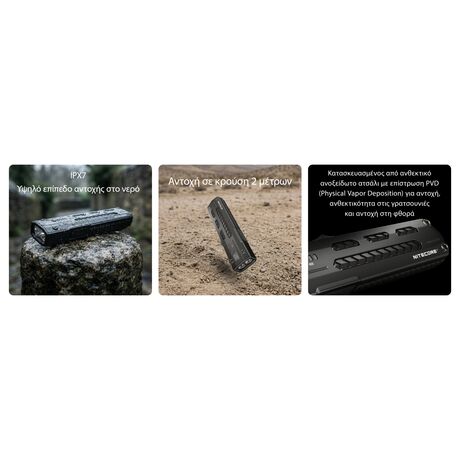 ΦΑΚΟΣ LED NITECORE EDC15, 1200lumens+UV light 1350mW max