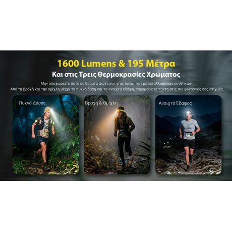 ΦΑΚΟΣ LED NITECORE HEADLAMP UT6, Color temperatures 100-mile trail running headlamp