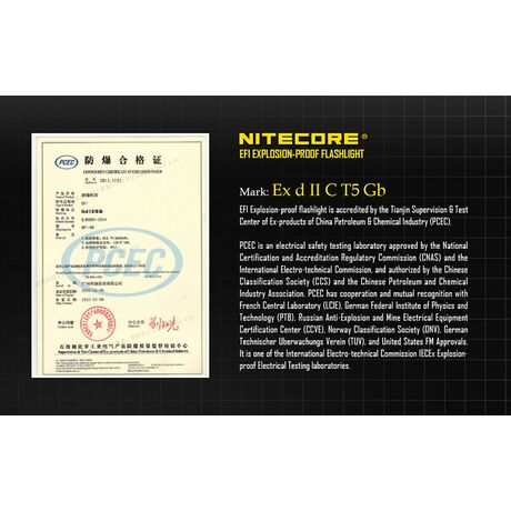 ΦΑΚΟΣ LED NITECORE EXPLOSION-PROOF EF1