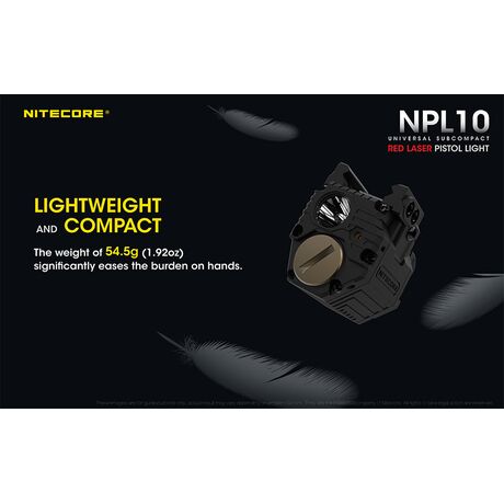 ΦΑΚΟΣ LED NITECORE NPL10, Set με μπαταρια CR2