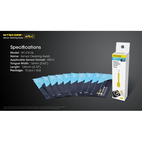 SENSOR CLEANING SWABS, Long 16mm, APS-C