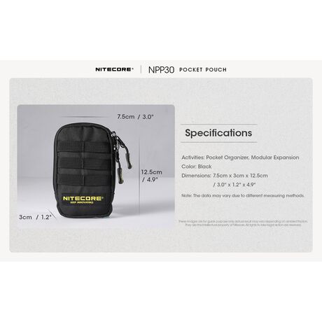 ΤΣΑΝΤΑΚΙ  NITECORE POCKET POUCH NPP30 ΤΣΑΝΤΑΚΙ  NITECORE POCKET POUCH NPP30