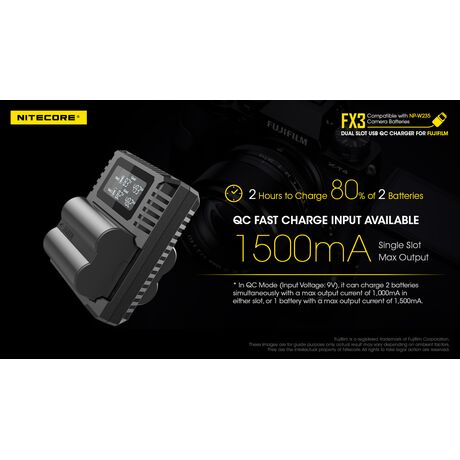 ΦΟΡΤΙΣΤΗΣ NITECORE FX3 για Fujifilm