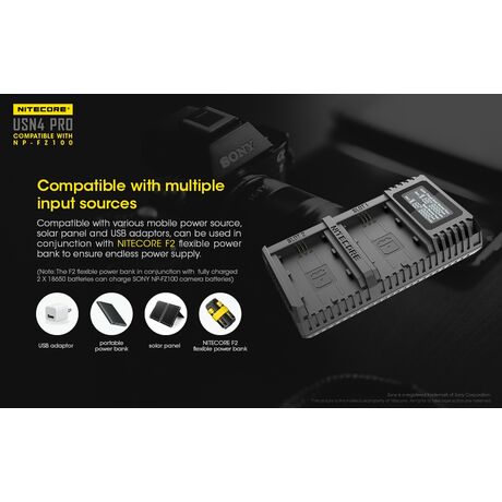ΦΟΡΤΙΣΤΗΣ NITECORE USN4 Pro για SONY ΦΟΡΤΙΣΤΗΣ NITECORE USN4 Pro για SONY