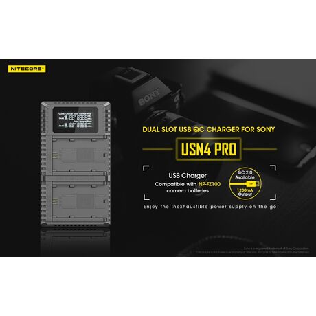 ΦΟΡΤΙΣΤΗΣ NITECORE USN4 Pro για SONY ΦΟΡΤΙΣΤΗΣ NITECORE USN4 Pro για SONY