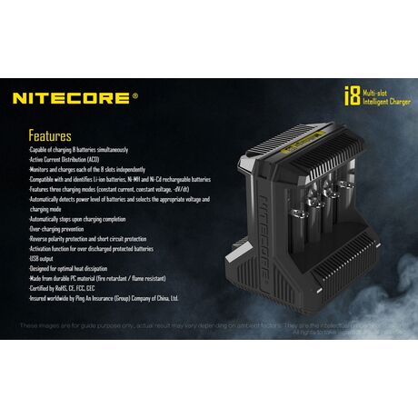 ΦΟΡΤΙΣΤΗΣ NITECORE i8, Οχτώ Θέσεων