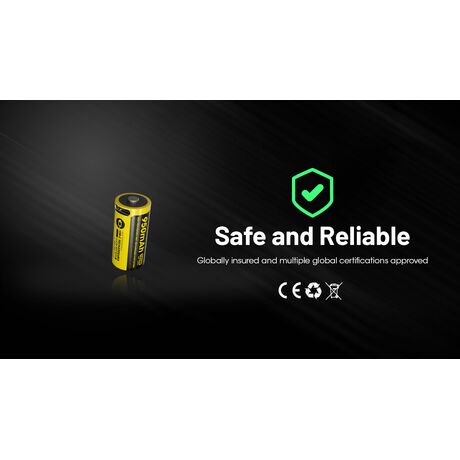 ΜΠΑΤΑΡΙΑ NITECORE RCR123A / 950mAh (τιμή τεμαχίου)